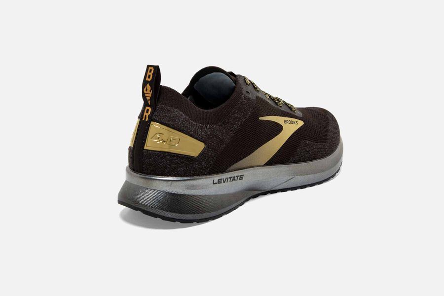 Brooks Levitate 4 Road Löparskor Herr - Svarta/Guld - 9251-MRJZF